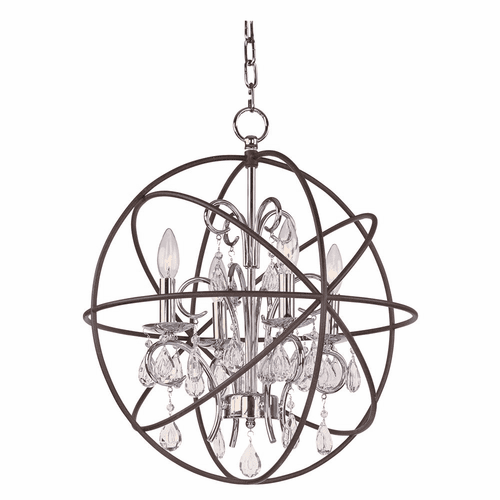 Maxim Orbit 4-LT Pendant - Anthracite / Polished Nickel - 25142ARPN