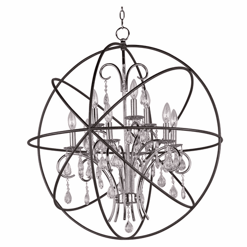 Maxim Orbit 9-LT Pendant - Anthracite / Polished Nickel - 25145ARPN