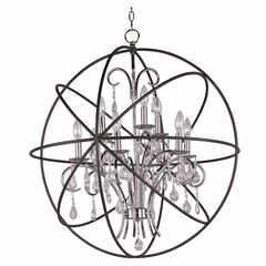 Maxim Orbit 9-LT Pendant - Anthracite / Polished Nickel - 25145ARPN Maxim Orbit 9-LT Pendant - Anthracite / Polished Nickel - 25145ARPN