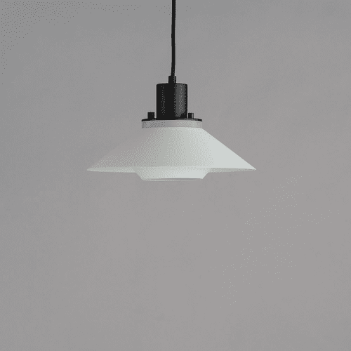 Maxim Oslo 1-Light Small Pendant - Black / White - 11410BKWT