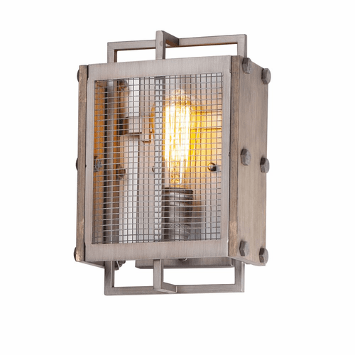 Maxim Outland 1-LT Wall Sconce - Barn Wood / Weathered Zinc - 25269BWWZ