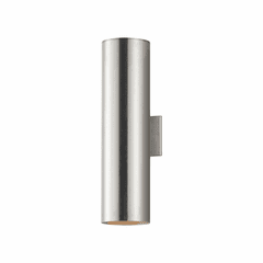 Maxim Outpost 2-Light 22"H Outdoor Wall Sconce - Brushed Aluminum - 26105AL
