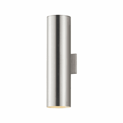 Maxim Outpost 2-Light 22"H Outdoor Wall Sconce - Brushed Aluminum - 86405AL
