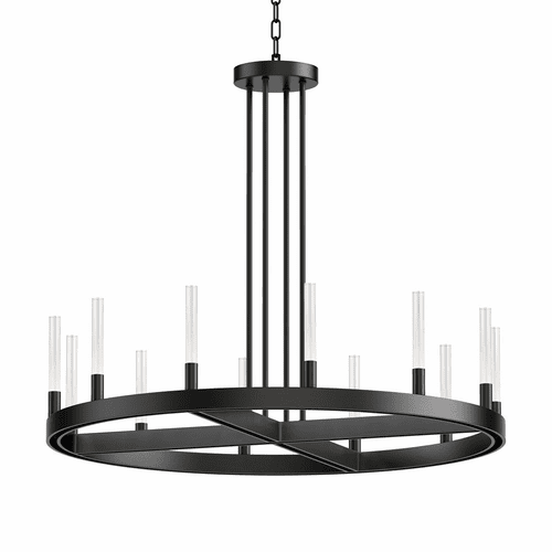 Maxim Ovation 12-Light Chandelier - Black - 16164CRBK