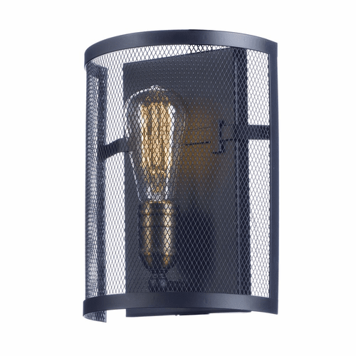 Maxim Palladium 1-LT Wall Sconce - Black / Natural Aged Brass - 20112BKNAB