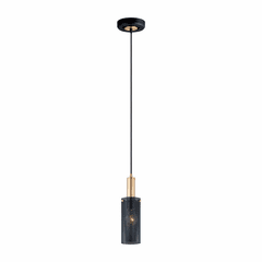 Maxim Perf 1-Light Mini Pendant - Black / Satin Brass - 10081BKSBR Maxim Perf 1-Light Mini Pendant - Black / Satin Brass - 10081BKSBR