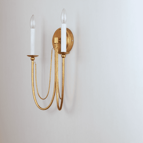 Maxim Plumette 2-Light Wall Sconce - Gold Leaf - 12161GL