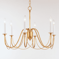 Maxim Plumette 6-Light Chandelier - Gold Leaf - 12166GL