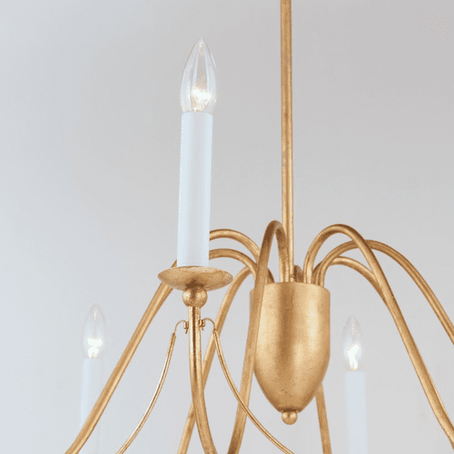 Maxim Plumette 8-Light Chandelier - Gold Leaf - 12168GL