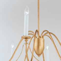 Maxim Plumette 8-Light Chandelier - Gold Leaf - 12168GL Maxim Plumette 8-Light Chandelier - Gold Leaf - 12168GL