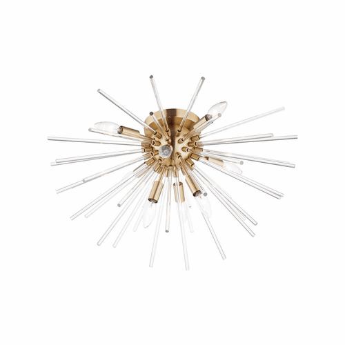 Maxim Polaris 8-Light Flush Mount - Satin Brass - 28660CLSBR