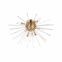 Maxim Polaris 8-Light Flush Mount - Satin Brass - 28660CLSBR Maxim Polaris 8-Light Flush Mount - Satin Brass - 28660CLSBR