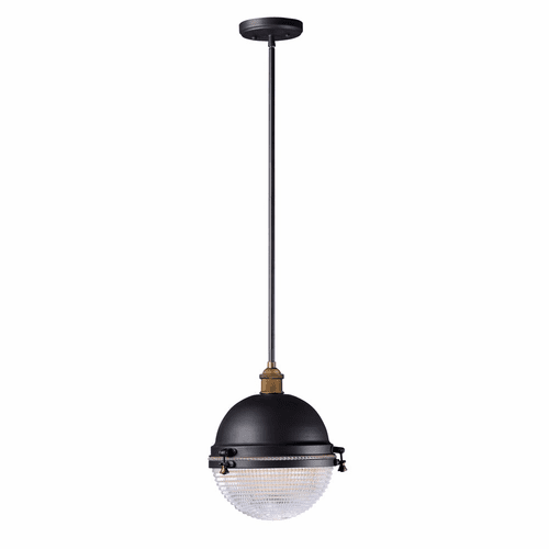 Maxim Portside 1-LT Outdoor Pendant - Oil Rubbed Bronze/Antique Brass - 10187OIAB