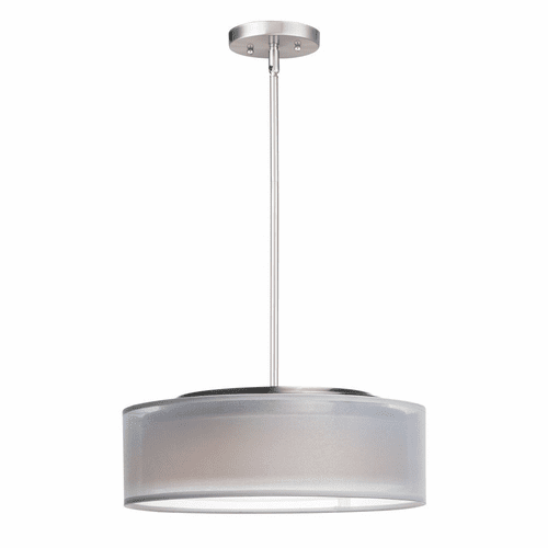 Maxim Prime 16"W LED Pendant - Satin Nickel - 10224WOSN