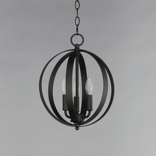 Maxim Provident 3-Light Chandelier - Black - 10030BK
