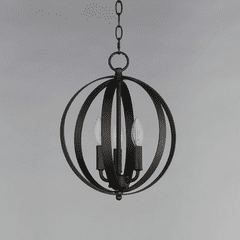 Maxim Provident 3-Light Chandelier - Black - 10030BK