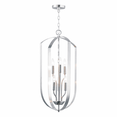 Maxim Provident 6-Light Chandelier - Satin Nickel - 10039SN Maxim Provident 6-Light Chandelier - Satin Nickel - 10039SN