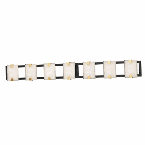 Maxim Radiant 7-LT LED Bath Vanity Light - Black / Gold Leaf - 39534CYBKGL