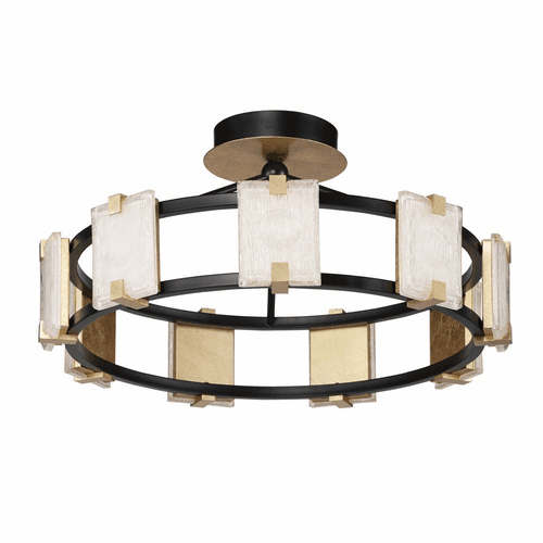 Maxim Radiant 9-LT LED Flush Mount - Black / Gold Leaf - 39530CYBKGL