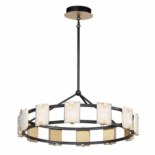 Maxim Radiant LED 12-LT Chandelier - Black / Gold Leaf - 39536CYBKGL