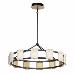 Maxim Radiant LED 12-LT Chandelier - Black / Gold Leaf - 39536CYBKGL