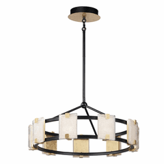 Maxim Radiant LED 9-LT Chandelier - Black / Gold Leaf - 39535CYBKGL