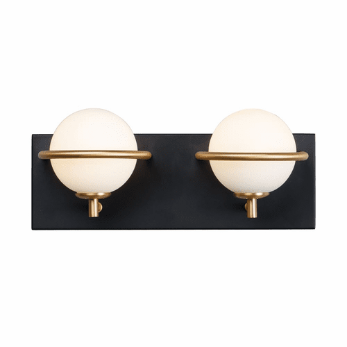 Maxim Revolve 2-LT LED Bath Vanity Light - Black / Gold - 21602SWBKGLD