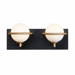 Maxim Revolve 2-LT LED Bath Vanity Light - Black / Gold - 21602SWBKGLD