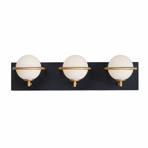 Maxim Revolve 3-LT LED Bath Vanity Light - Black / Gold - 21603SWBKGLD