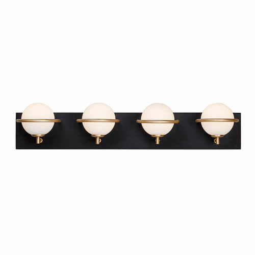 Maxim Revolve 4-LT LED Bath Vanity Light - Black / Gold - 21604SWBKGLD