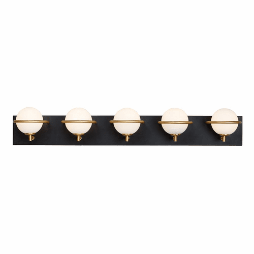 Maxim Revolve 5-LT LED Bath Vanity Light - Black / Gold - 21605SWBKGLD