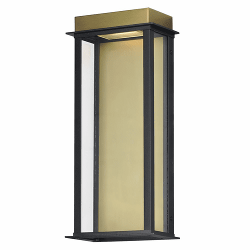 Maxim Rincon Large LED Outdoor Sconce - Black / Gold - 50754BKGLD