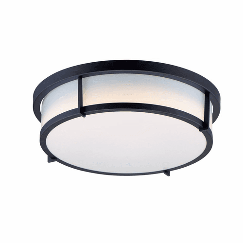 Maxim Rogue E26 Rogue 13'' 2-Light Flush Mount E26 - Black - 10272WTBK