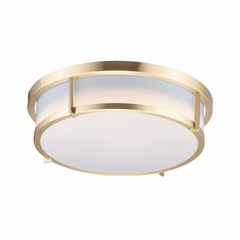Maxim Rogue E26 Rogue 13'' 2-Light Flush Mount E26 - Satin Brass - 10272WTSBR