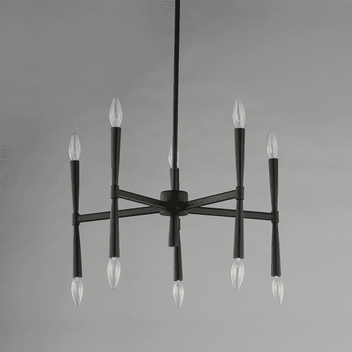 Maxim Rome 10-Light Chandelier - Black - 24625BK