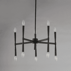 Maxim Rome 10-Light Chandelier - Black - 24625BK Maxim Rome 10-Light Chandelier - Black - 24625BK