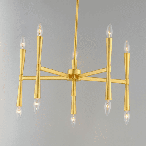 Maxim Rome 10-Light Chandelier - Satin Brass - 24625SBR