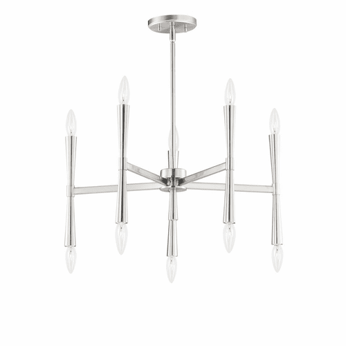 Maxim Rome 10-Light Chandelier - Satin Nickel - 24625SN