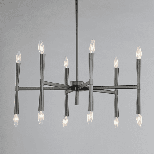 Maxim Rome 12-Light Chandelier - Black - 24626BK