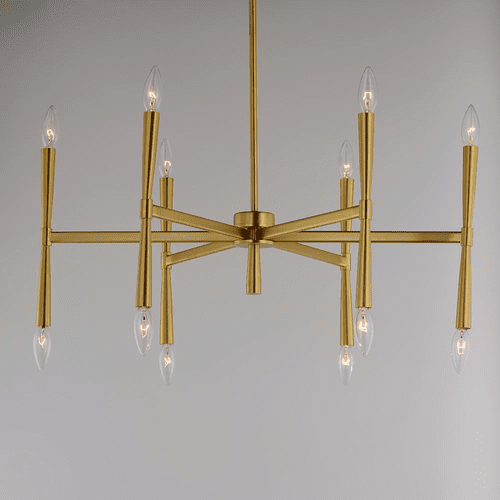Maxim Rome 12-Light Chandelier - Satin Brass - 24626SBR