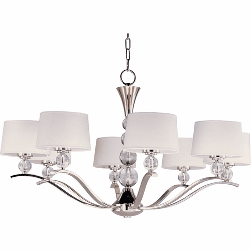 Maxim Rondo 8-LT Single-Tier Chandelier - Polished Nickel - 12758WTPN