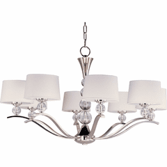 Maxim Rondo 8-LT Single-Tier Chandelier - Polished Nickel - 12758WTPN