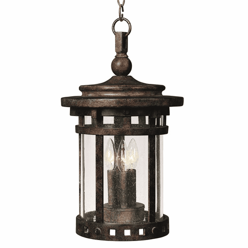 Maxim Santa Barbara Cast 3-LT Outdoor Hanging Lantern - Sienna - 3138CDSE