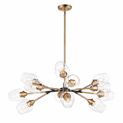 Maxim Savvy 12-LT Chandelier - Antique Brass / Black - 26347CLABBK Maxim Savvy 12-LT Chandelier - Antique Brass / Black - 26347CLABBK