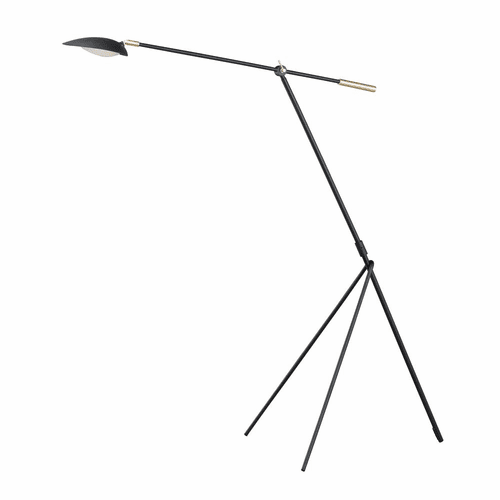 Maxim Scan 1-LT LED Floor lamp - Black / Satin Brass - 21694BKSBR