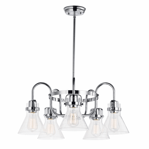 Maxim Seafarer 5-LT Single-Tier Chandelier - Polished Chrome - 26117CDPC