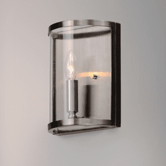 Maxim Sentinel 1-Light Wall Sconce - Satin Nickel - 25259CLSN Maxim Sentinel 1-Light Wall Sconce - Satin Nickel - 25259CLSN