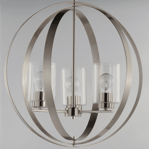 Maxim Sentinel 3-Light Pendant - Satin Nickel - 25254CLSN