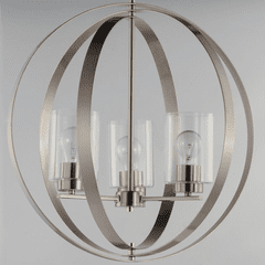 Maxim Sentinel 3-Light Pendant - Satin Nickel - 25254CLSN