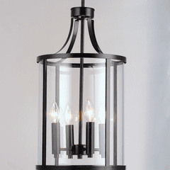 Maxim Sentinel 4-Light Pendant - Black - 25253CLBK